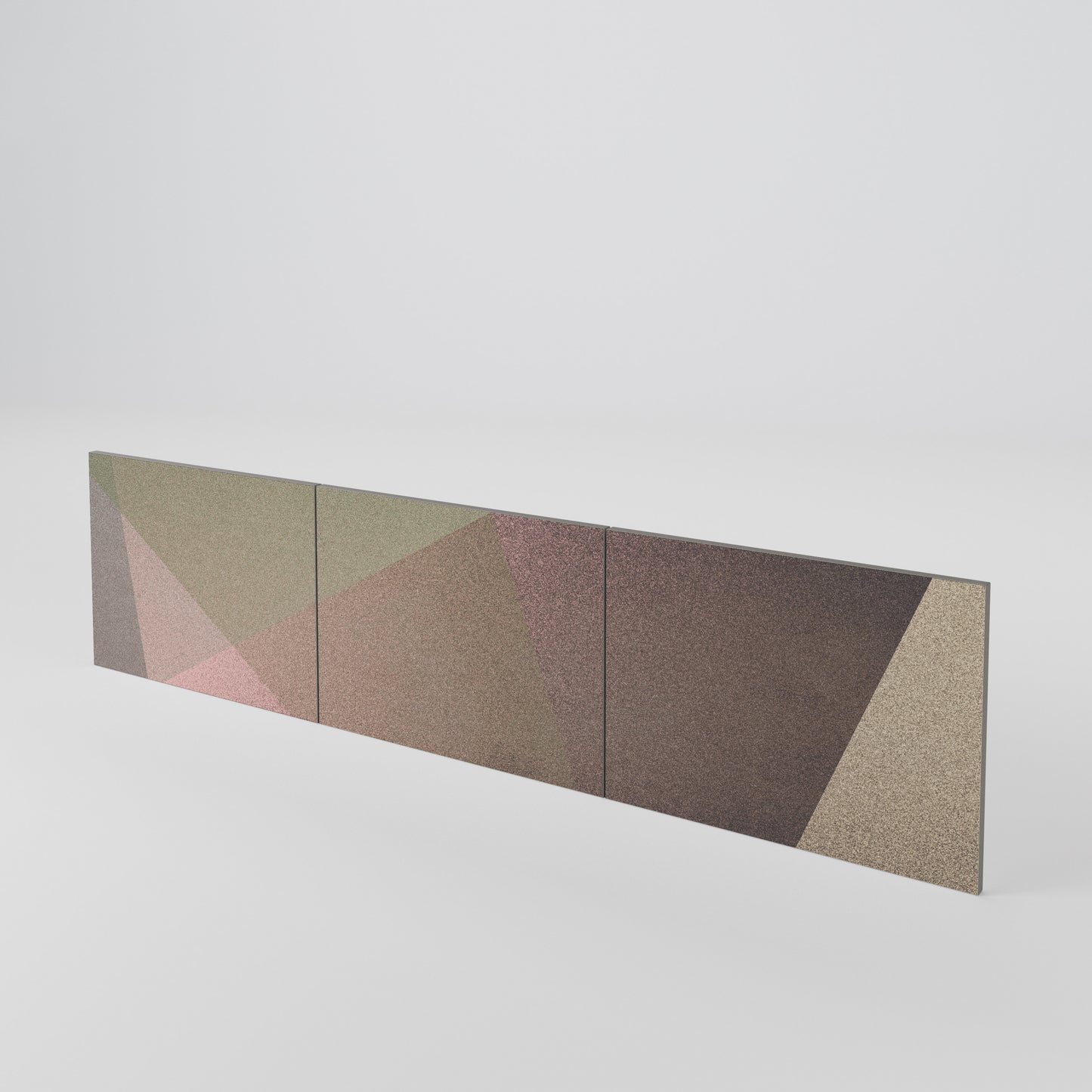 BEIGE GEOMETRY Sada 3 ks dvířek k TV stolku