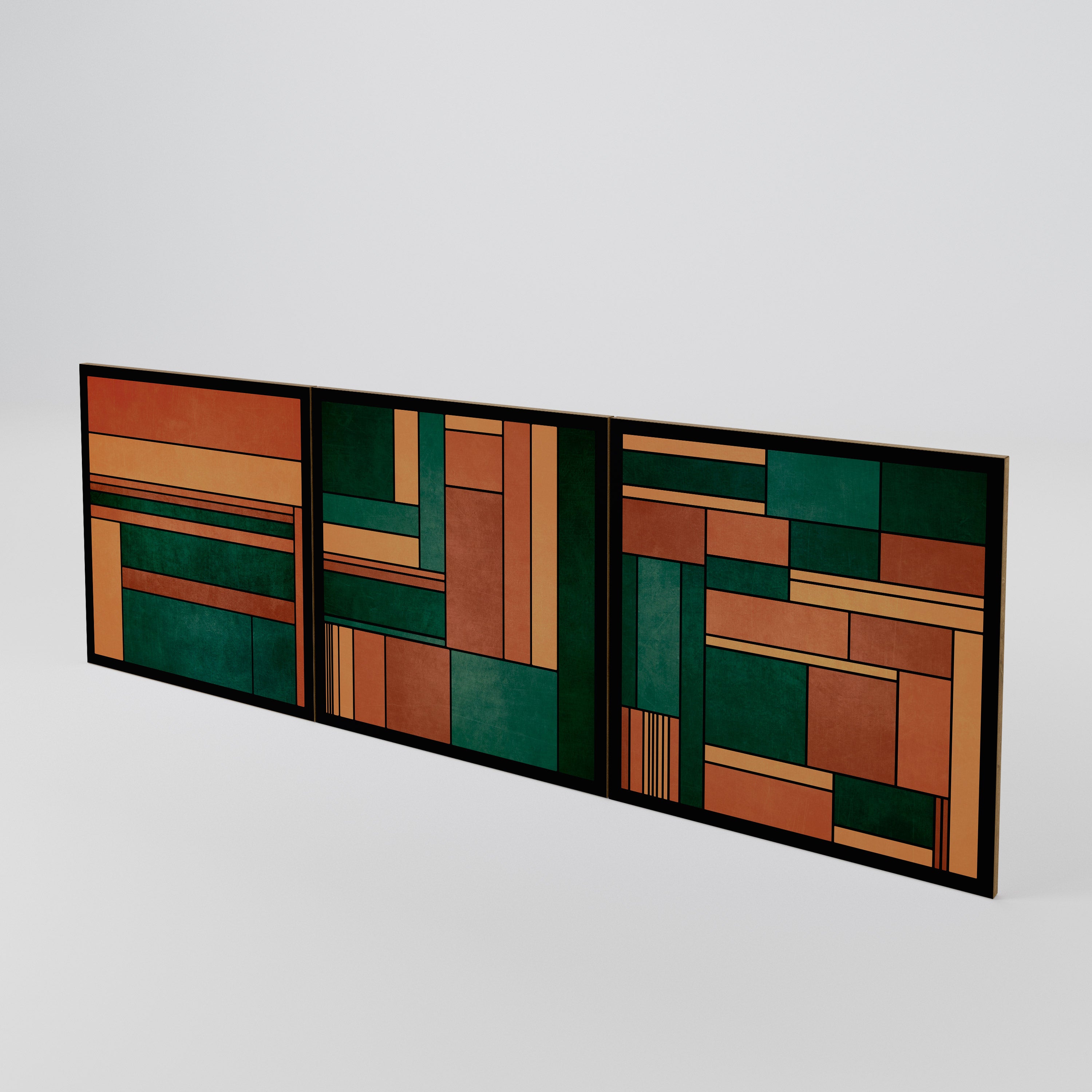 EARTHY FIGURES 3-Piece Sideboard Door Set