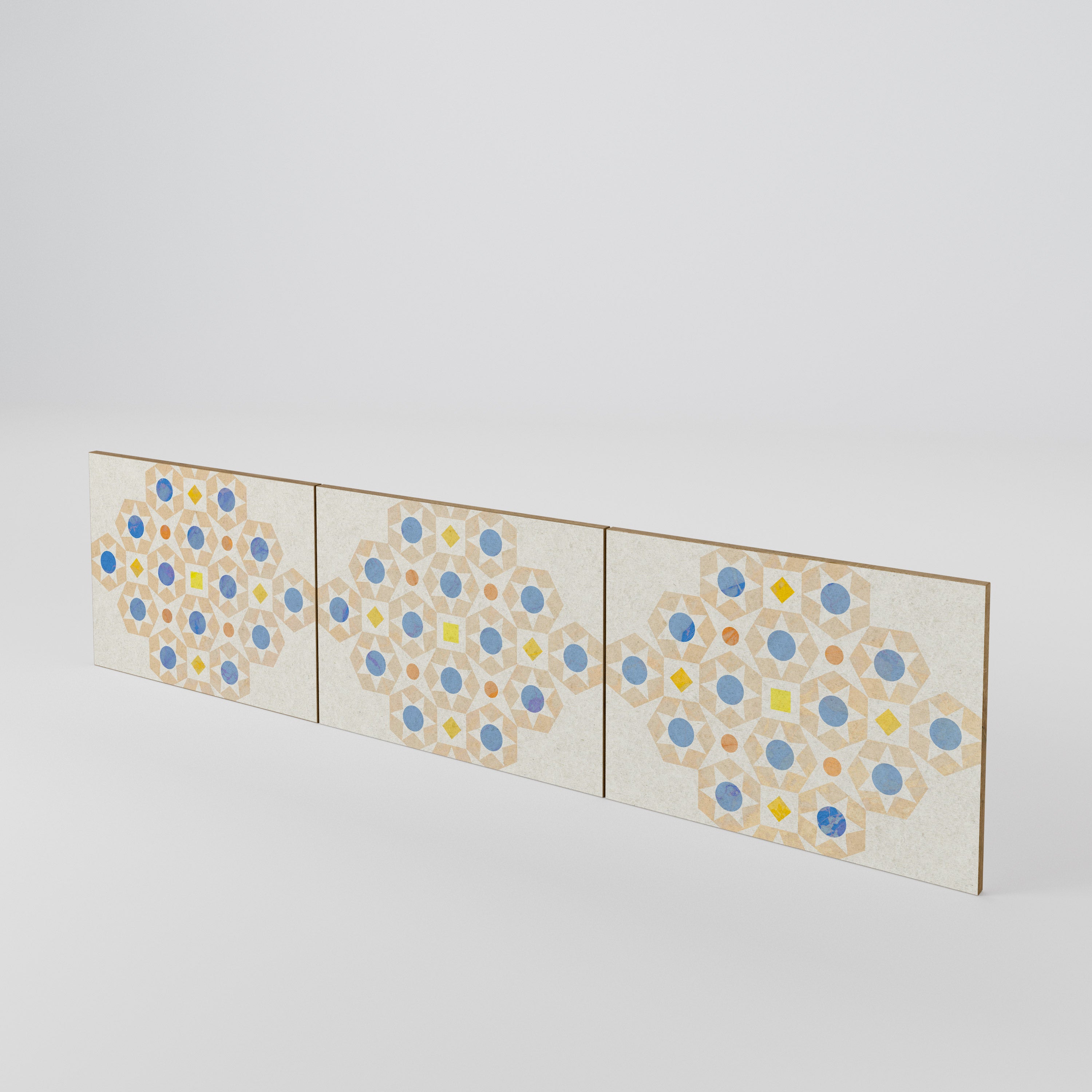 PATTERNED PRISM 3-Piece TV Cabinet Door Set