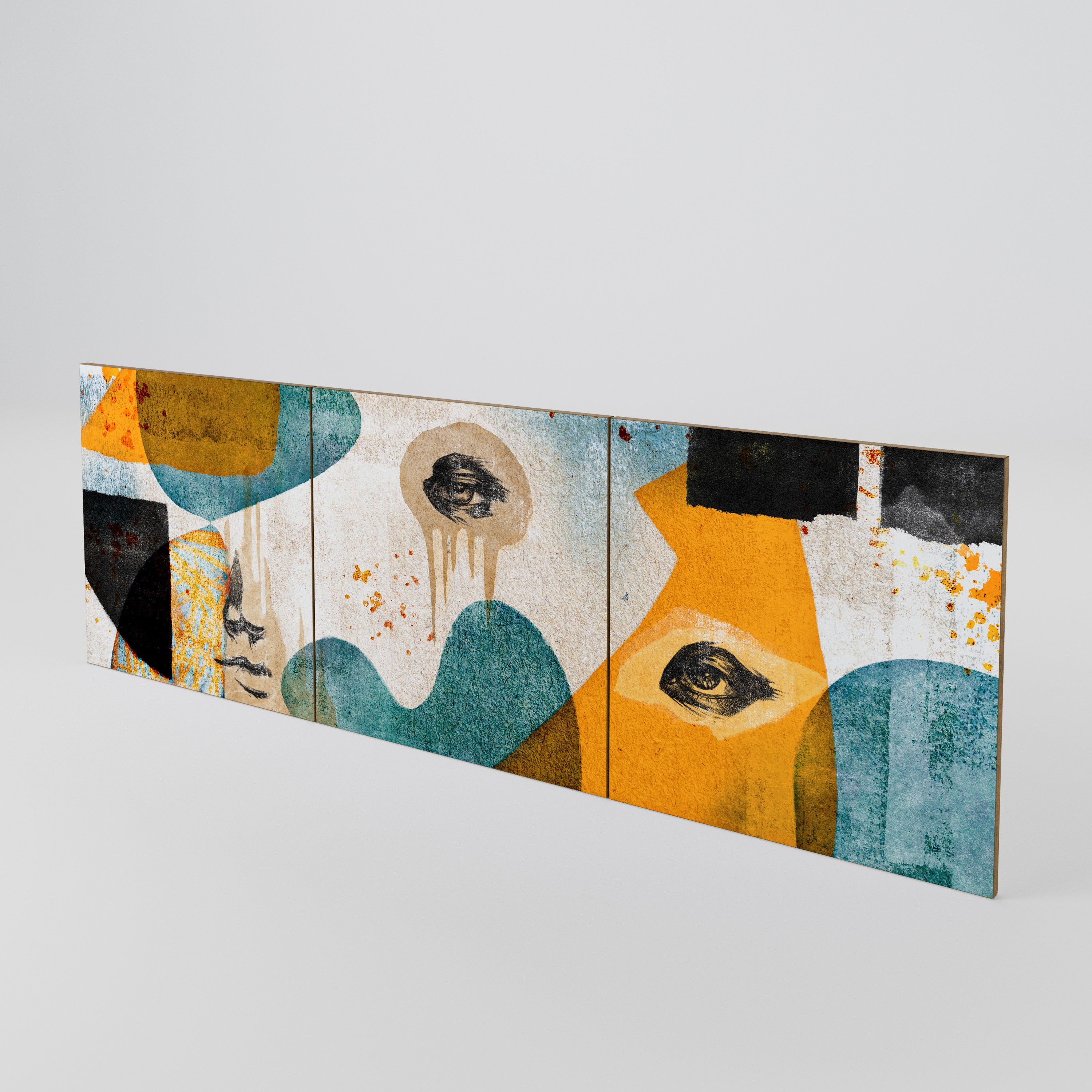 ABSTRACT FACES 3-Piece Sideboard Door Set