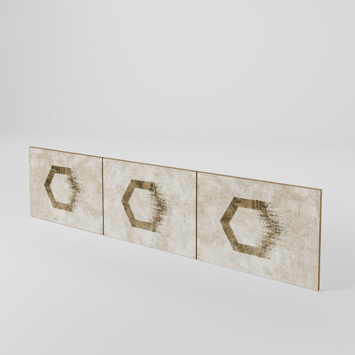 HEXAGONAL SHAPES Sada 3 ks dvířek k TV stolku