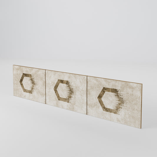 HEXAGONAL SHAPES Sada 3 ks dvířek k TV stolku