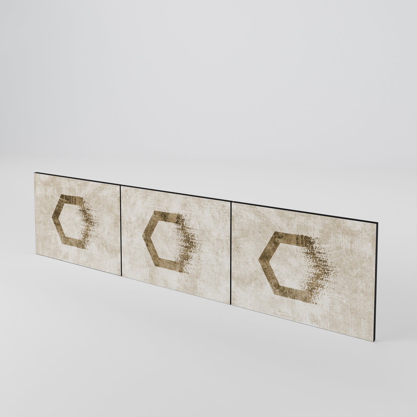 HEXAGONAL SHAPES Sada 3 ks dvířek k TV stolku