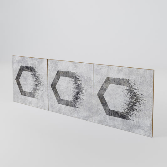 HEXAGONAL FIGURES Sada 3 ks dvířek ke komodě