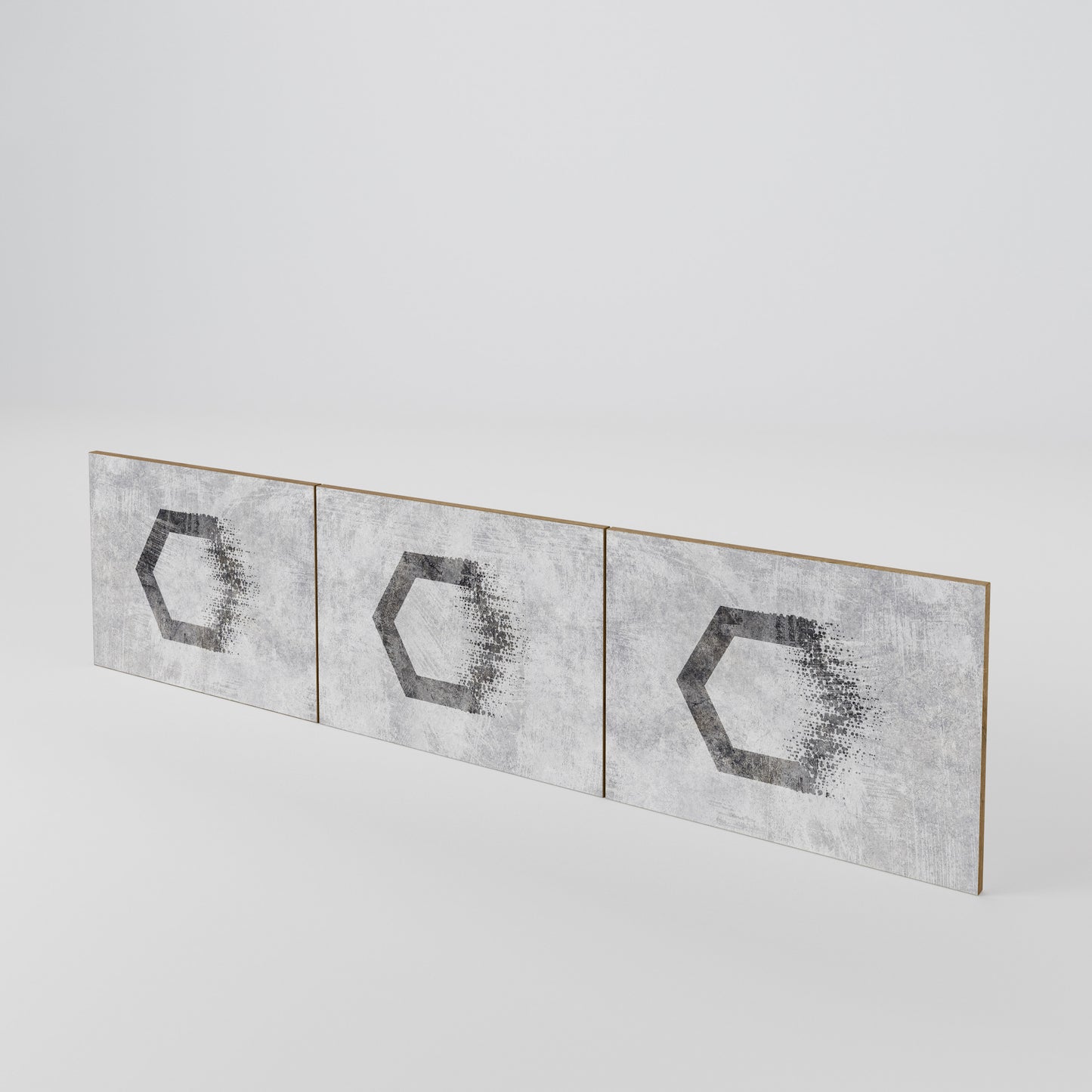 HEXAGONAL FIGURES Sada 3 ks dvířek k TV stolku