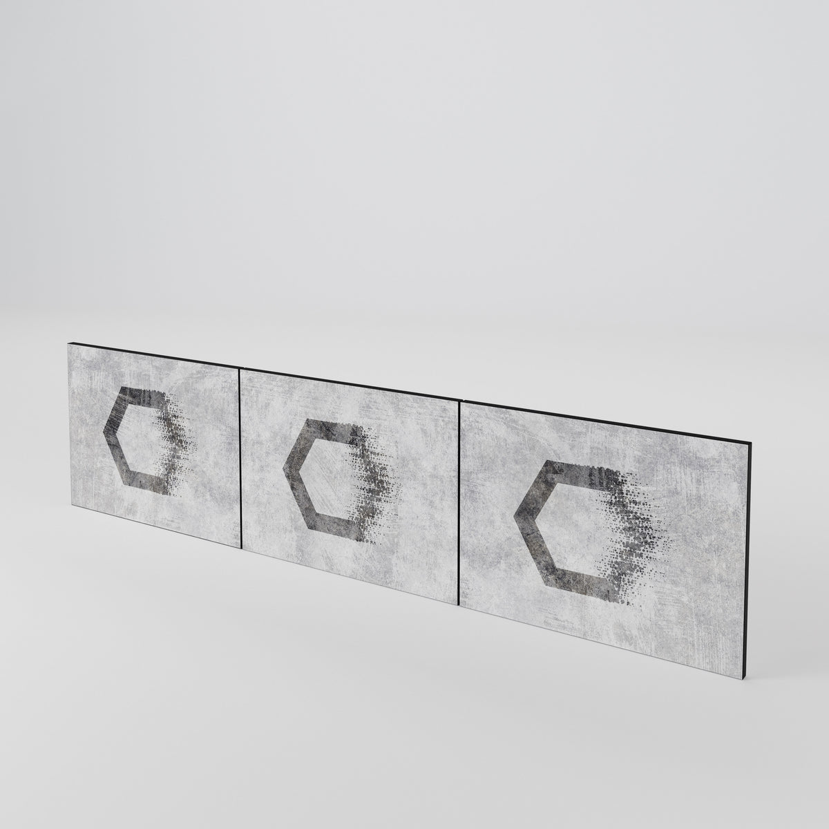 HEXAGONAL FIGURES Sada 3 ks dvířek k TV stolku