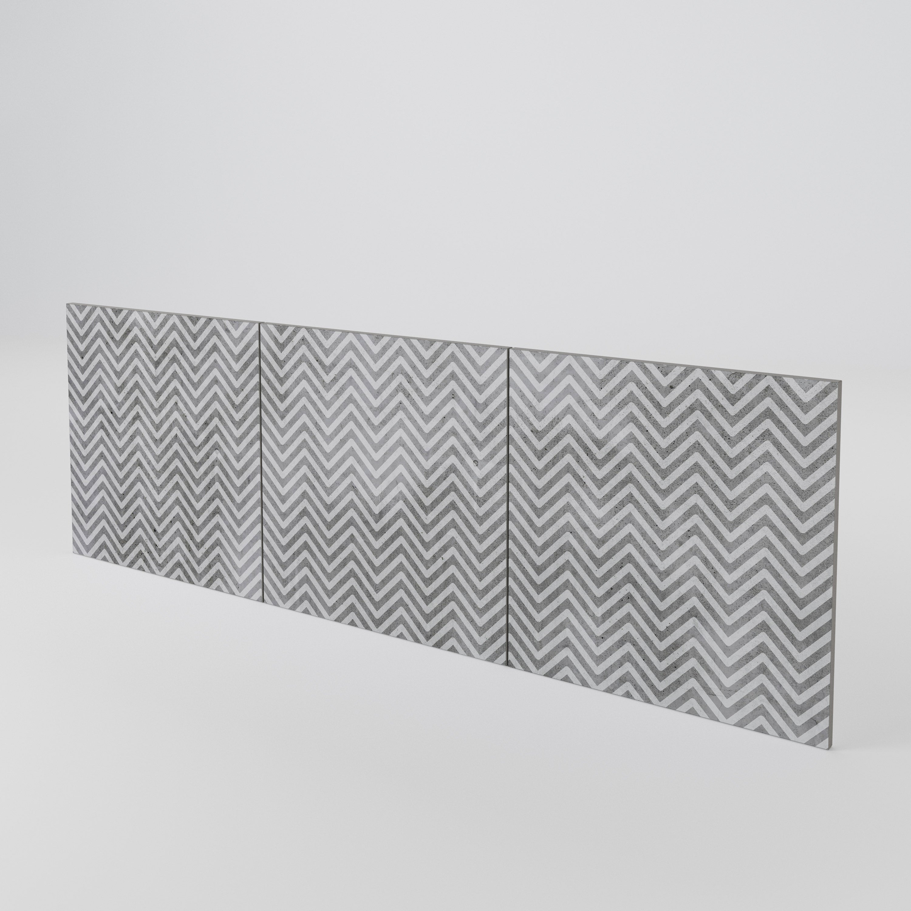 CONCRETE ZIG ZAG 3-Piece Sideboard Door Set