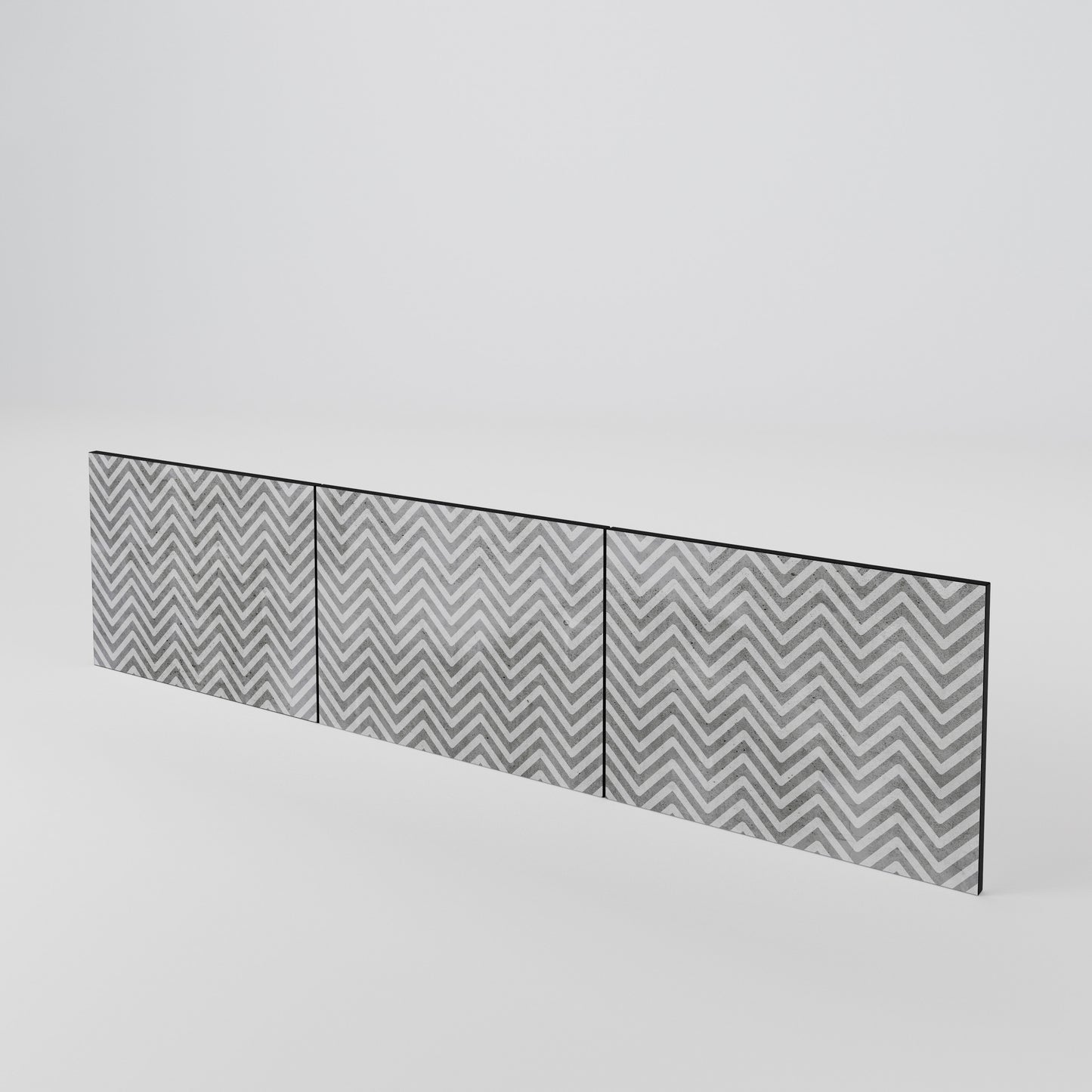 CONCRETE ZIG ZAG Sada 3 ks dvířek k TV stolku