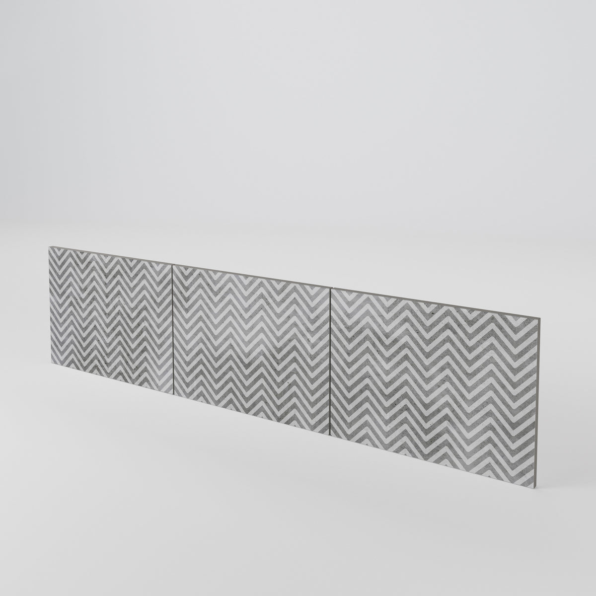 CONCRETE ZIG ZAG Sada 3 ks dvířek k TV stolku