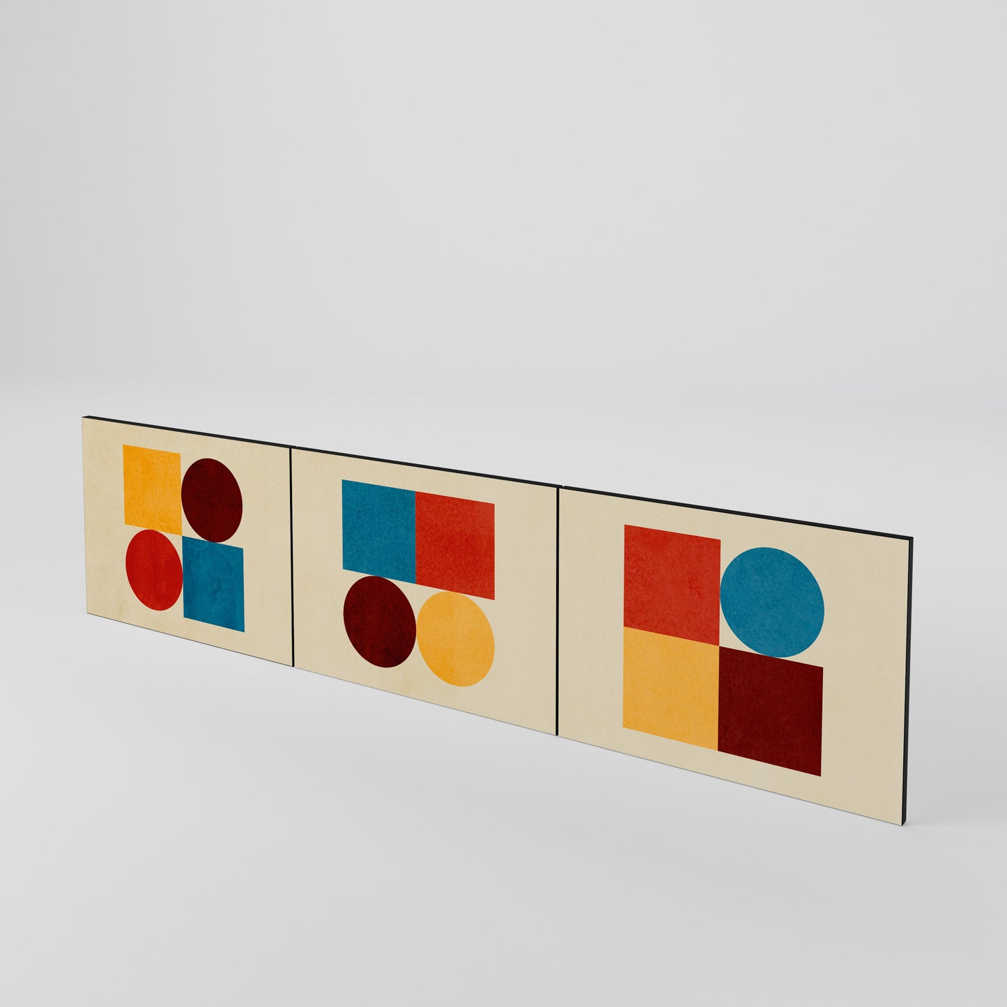 GEOMETRIC PUZZLE Sada 3 ks dvířek k TV stolku