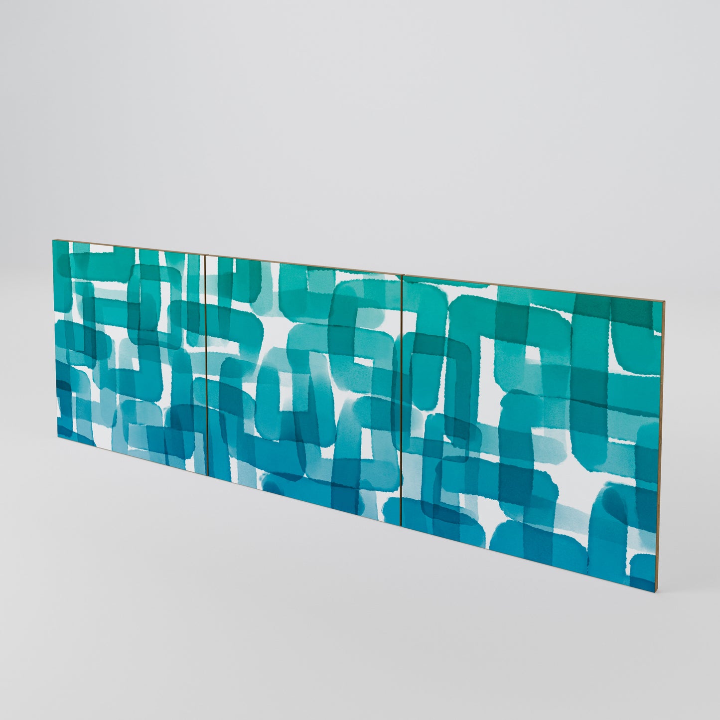 TURQUOISE RECTANGLES Sada 3 ks dvířek ke komodě