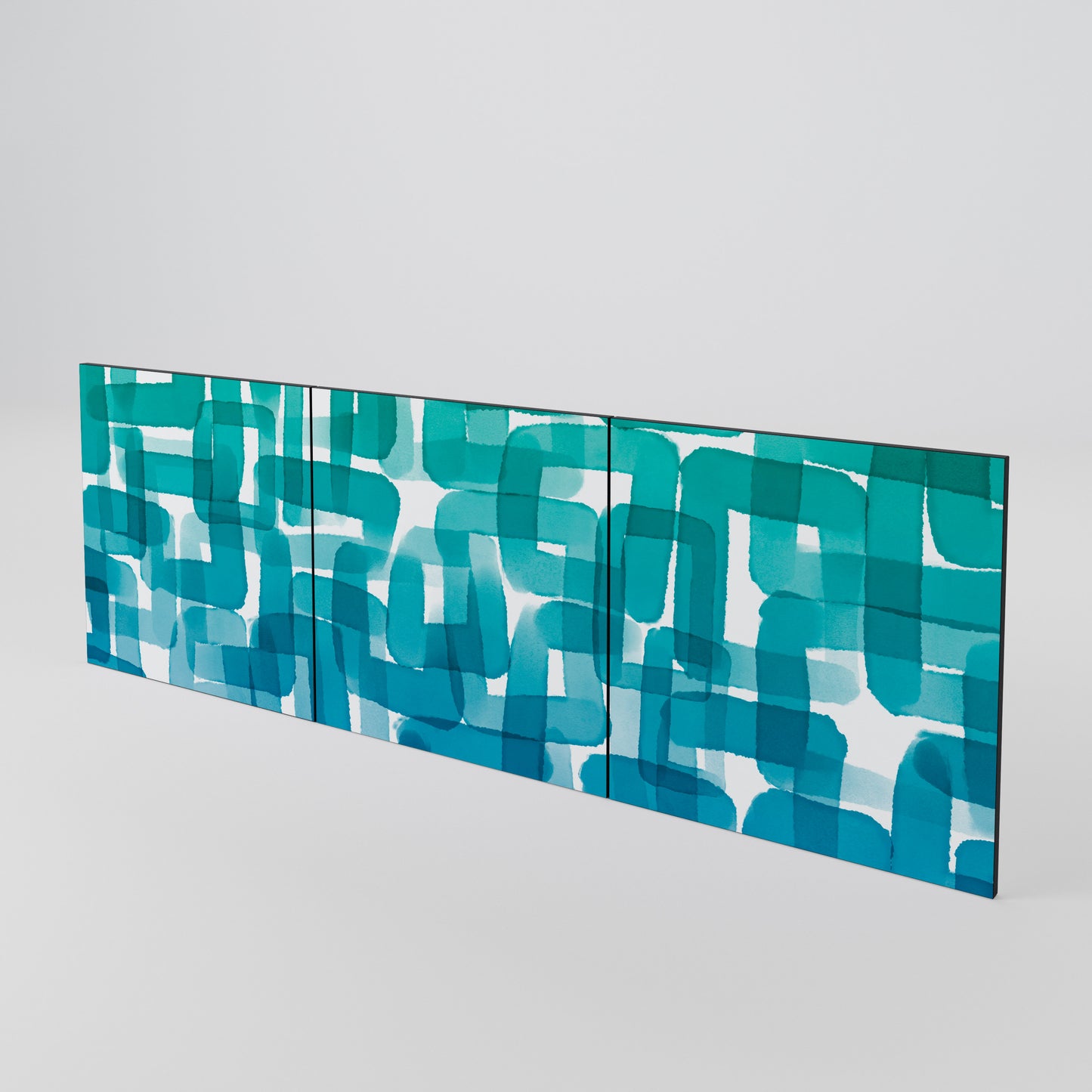 TURQUOISE RECTANGLES Sada 3 ks dvířek ke komodě