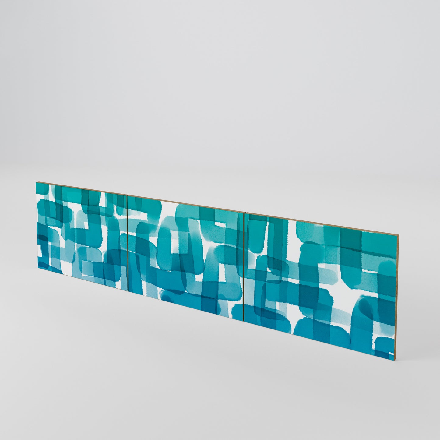 TURQUOISE RECTANGLES Sada 3 ks dvířek k TV stolku