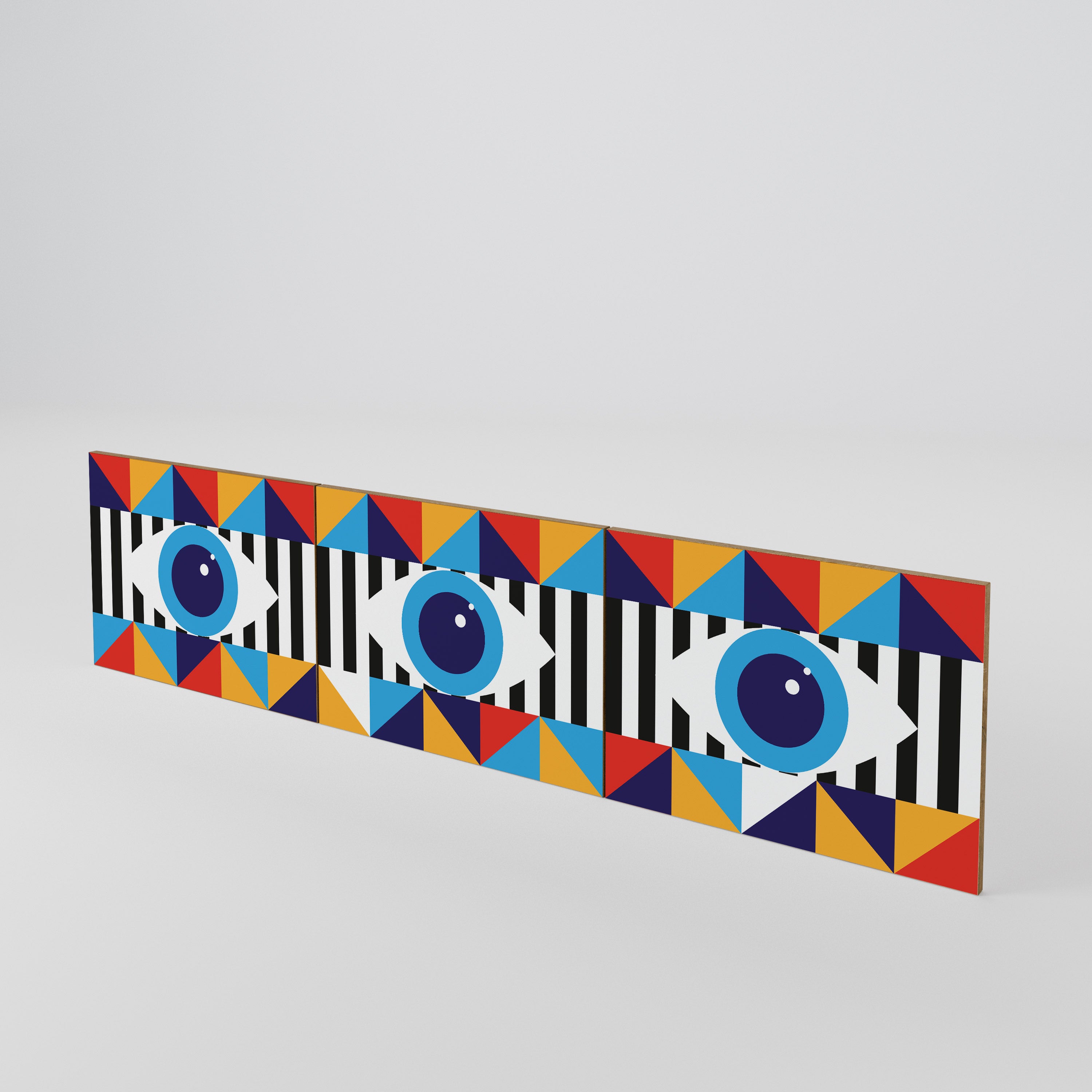 ABSTRACTION AND GEOMETRY 3-Piece TV Cabinet Door Set