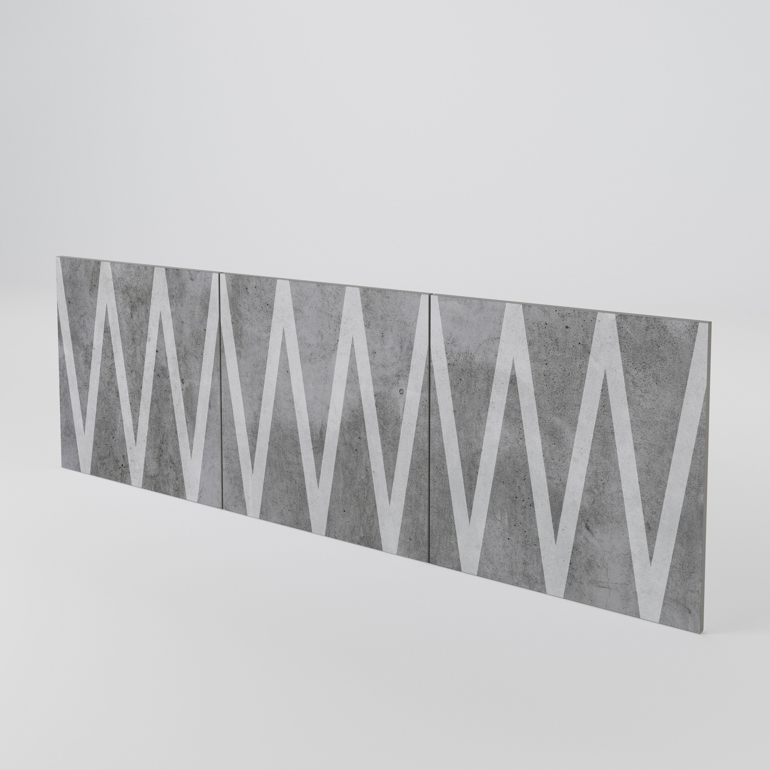 SOLID ZIG ZAG 3-Piece Sideboard Door Set