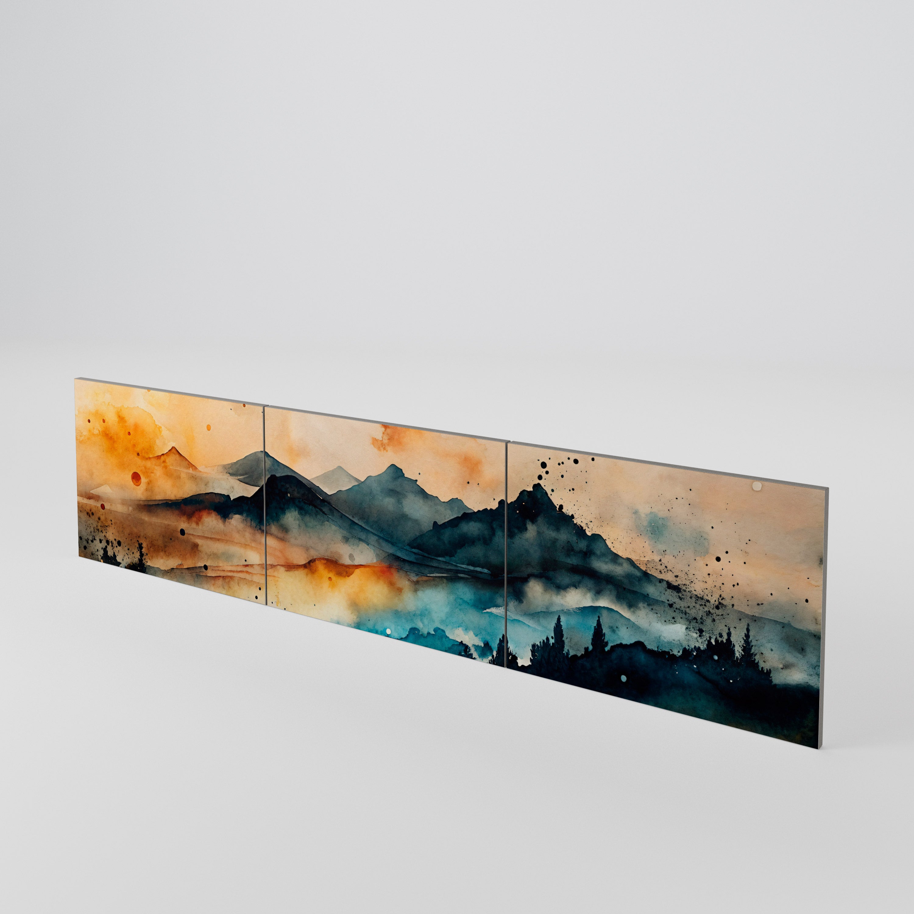 OMINOUS MOUNTAINS Sada 3 ks dvířek k TV stolku