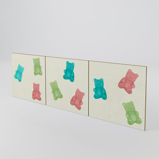 GUMMY BEARS Sada 3 ks dvířek ke komodě