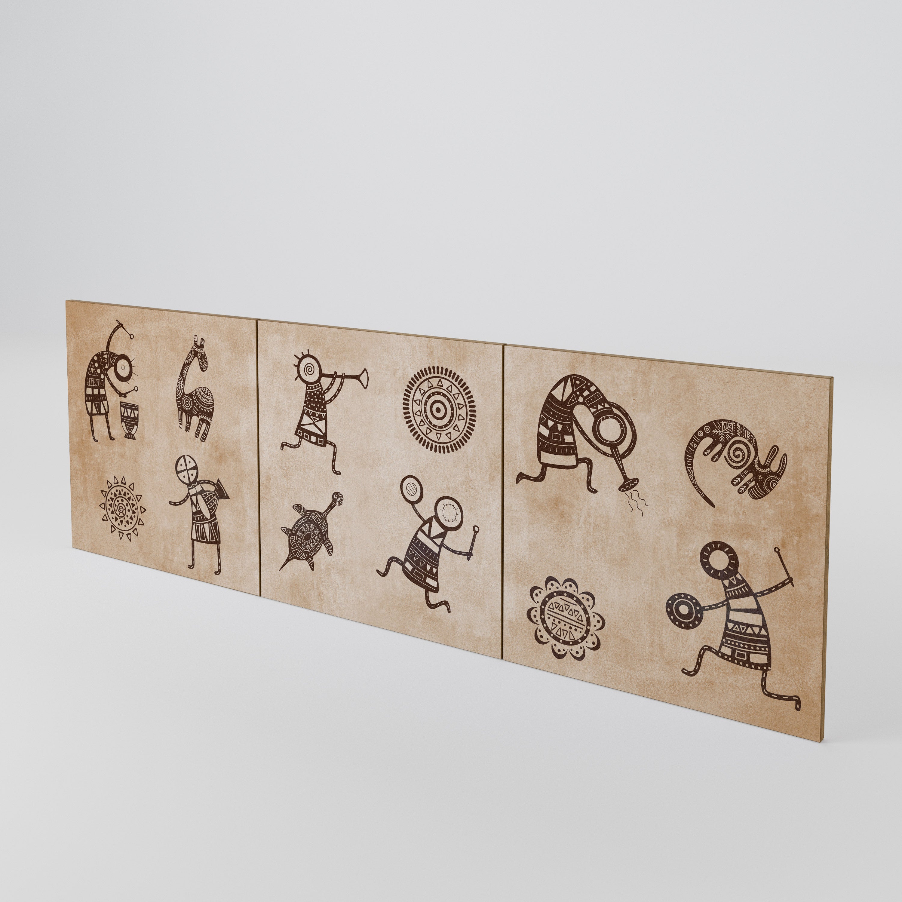 AFRICAN STYLE 3-Piece Sideboard Door Set