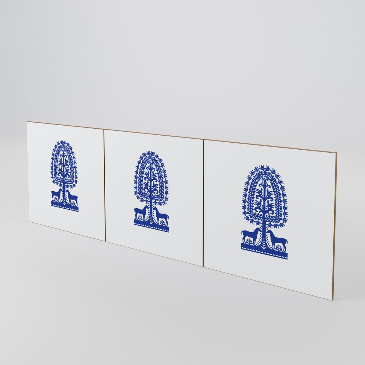 POLISH FOLK ART Sada 3 ks dvířek ke komodě