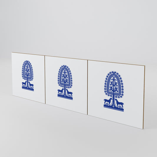 POLISH FOLK ART Sada 3 ks dvířek ke komodě