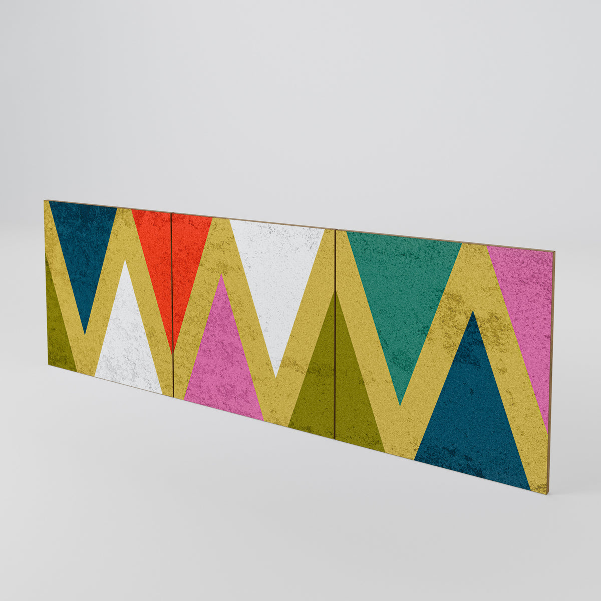 COLORFUL TRIANGLES Sada 3 ks dvířek ke komodě