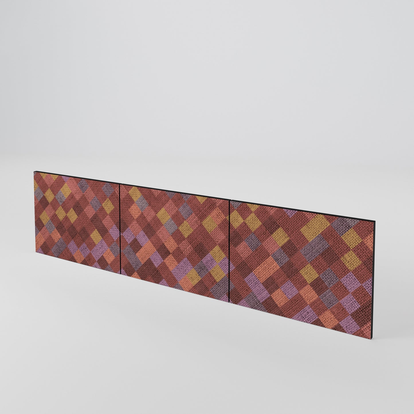PAINTED SQUARES Sada 3 ks dvířek k TV stolku