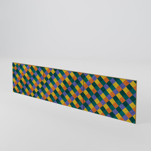 PAINTED SQUARES MIX Sada 3 ks dvířek k TV stolku