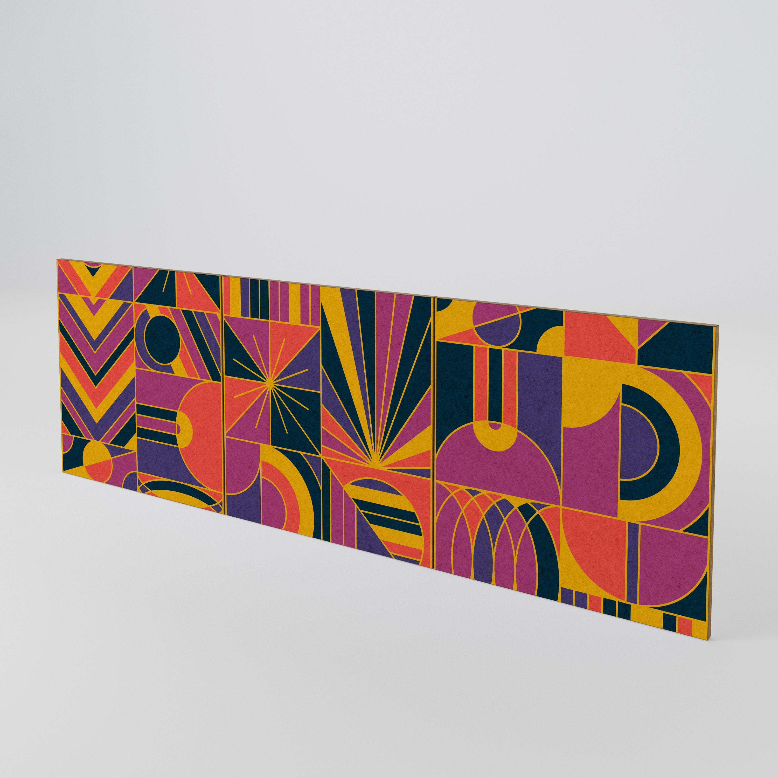 ELECTRIC PATTERNS 3-Piece Sideboard Door Set