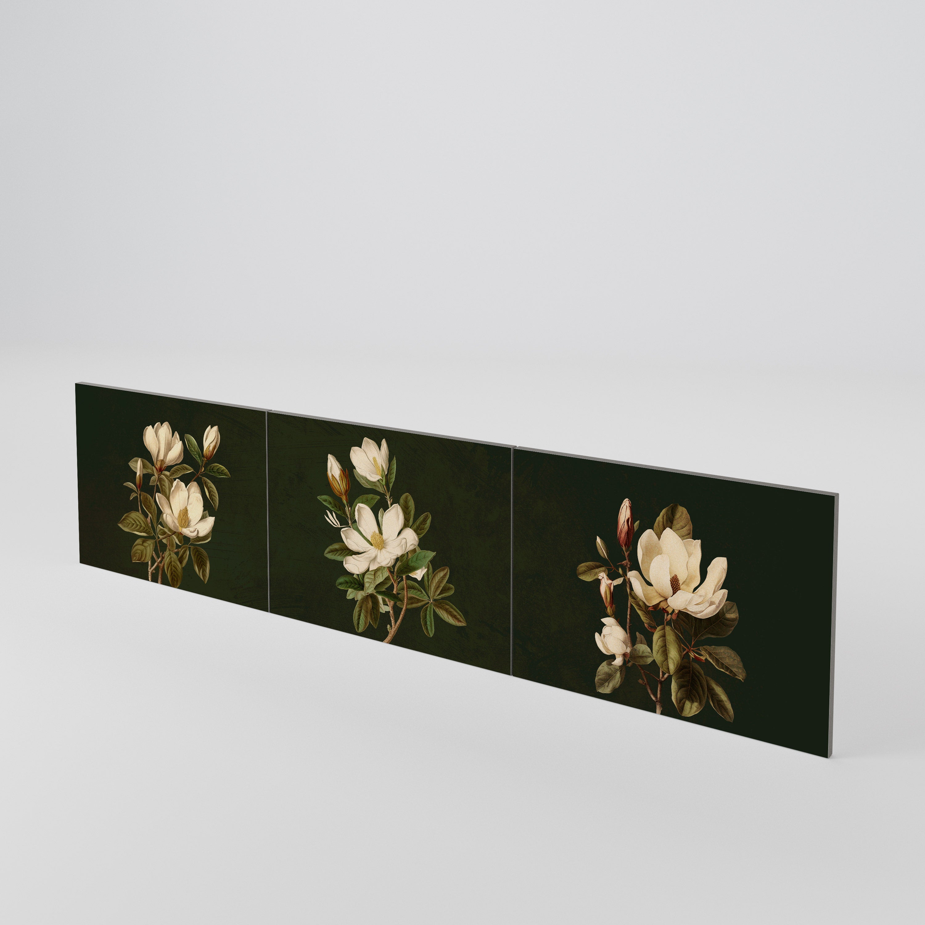 FLORAL NOIR Sada 3 ks dvířek k TV stolku